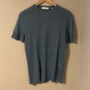 Blue Sandro small linen tee